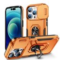thumbnail image 1 of for iPhone 14 Pro Max Hard Case, with Camera Cover & Kickstand Holder, Built-in 360°Rotate Ring Stand Anti-scratch Drop Protection Magnetic Phone Case for Apple iPhone 14 Pro Max - Orange, 1 of 7