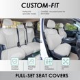 thumbnail image 2 of For 2019–2023 Hyundai Santa Fe FH Group Custom Fit Neoprene Waterproof Car Seat Covers - Full Set Solid Gray, 2 of 5