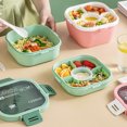 thumbnail image 3 of Portable 1200ml 1700ml Lunch Box Container Salad Bowl Bento Boxes Kitchen Accessories Food Container for Outdoor Picnic Pink 1700ml, 3 of 6