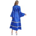 thumbnail image 4 of TiaoBug Clergy Robe for Women Long Sleeve Buttons Cassock Pulpit Church Minister Pulpit Robe Liturgical Vestments Royal Blue XXL, 4 of 7