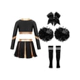 thumbnail image 2 of Aislor Uniforme de Cheerleading pour Filles Enfants Tenues de Cheer Patchwork Métallique Costume de Compétition Performance D06 14, 2 of 5