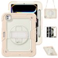 thumbnail image 1 of XYX For iPad Pro 11 inch Case 2024 (M4), 360 Rotating Shockproof Cover with Stand, Screen Protector, Shoulder Strap, Cream Rose Gold, 1 of 7