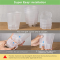 thumbnail image 4 of 6 Inch Transparent Plastic Garden Pots Self Watering , 10 Pack Plastic Nursery Plant Pots with Deep Reservior, 4 of 7