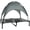 Grey, variant on PawHut Elevated Cooling Pet Bed Portable Raised Dog Cot with Canopy, Coffee