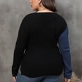 thumbnail image 3 of Cameland Oversized Sweaters for Women Plus Size Fashion Long Sleeve Loose Color Block Blouse Pullover Sweaters Jumper, 3 of 4