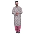 thumbnail image 1 of Atasi Mens Rayon Pathani Kurta Solid Salwar Set Printed Punjabi Kurta For Men, 1 of 5
