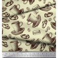 thumbnail image 2 of Soimoi Satin Silk Fabric Burger,Cookies & Cups Printed Fabric 1 Yard 42 Inch Wide, 2 of 3