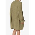 thumbnail image 4 of TheMogan Women's PLUS Loose Fit Popcorn Knit Long Sleeve Pocket Open Sweater Cardigan, 4 of 6