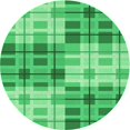 thumbnail image 1 of Ahgly Tapis Rond Lavable en Machine Intérieur Transitionnel Vert Menthe, 4 Pieds Rond, 1 of 7