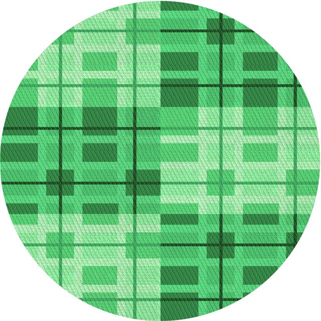 Ahgly Tapis Rond Lavable en Machine Intérieur Transitionnel Vert Menthe, 4 Pieds Rond