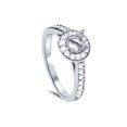 thumbnail image 2 of 1/3ct Halo Diamond Engagement Ring Setting 14K White Gold Semi Mount, 2 of 4