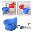thumbnail image 4 of Bird Feeder Bowl, Cage Bowls Stable Portable with Clamp Holder Parrot Blue, 4 of 8