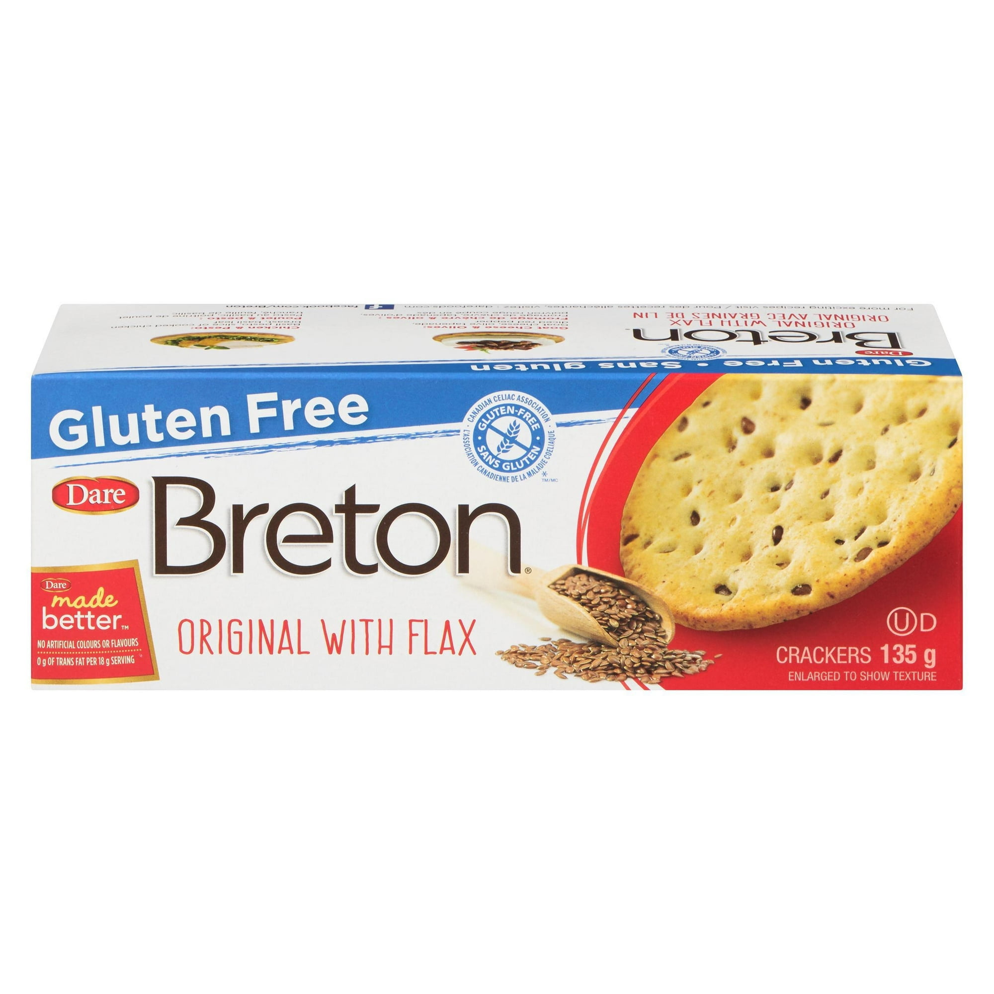 Breton Gluten Free Original with Flax Crackers, Dare