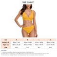 thumbnail image 4 of Two Piece Swimsuit, Elastic Wide Band  Swimwear Solid Color Backless  For Surfing Yellow,Black,Green,Red, 4 of 6