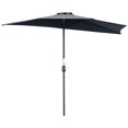 thumbnail image 1 of Outsunny Parasol Demi-Rond 9 Pi Mural Balcon Pare-Soleil Auvent de Patio Gris, 1 of 10