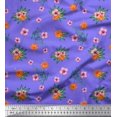 thumbnail image 1 of Soimoi Cotton Poplin Fabric Leaves & Floral Print Fabric by Yard 56 Inch Wide, 1 of 5