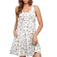 thumbnail image 1 of Ovzne Robes pour Femmes Robe d'Été Femme Décontractée Ample Robe d'Été Imprimée Sans Manches Col en V Ensemble Haut/chemise Grande Taille Robe Imprimée Liquidation, 1 of 5