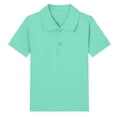 thumbnail image 1 of Annhoo Polos d'Été pour Filles à Manches Courtes, Col Rabattu, Boutons, Coton, Tennis, Uni, Décontracté, Tunique Basique, 2 à 15 Ans, 1 of 3