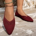 thumbnail image 2 of Womens Mesh Pointy Toe Dressy Shoes Breathable Spring Fall Slip on Low Heels Walking Flat Office Work Loafers, 2 of 5