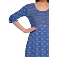 thumbnail image 3 of Moomaya Robes Imprimées à Manches 3/4 pour Femmes Vêtements Indiens Tunique Longue, 3 of 5