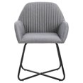 thumbnail image 2 of vidaXL Dining Chairs 2 pcs Light Grey Fabric, 2 of 5