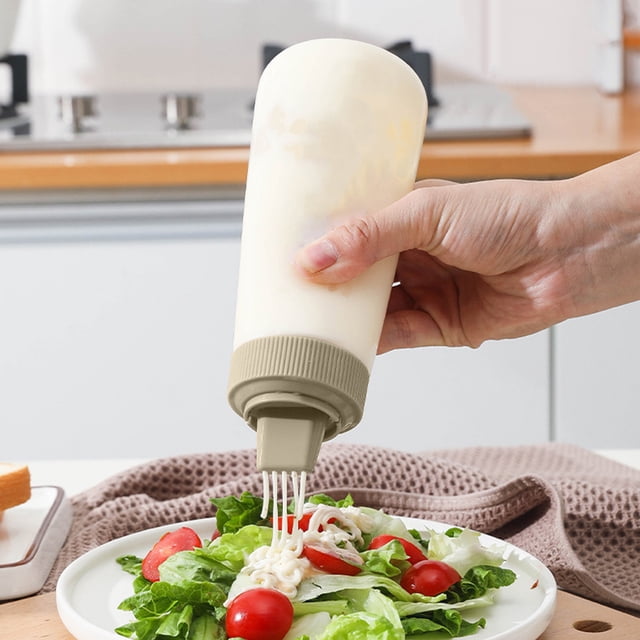 Chmadoxn Kitchen Gadgets, Kitchen Accessories, Condiment Squeezing Bottles 11 Ounces With Flip Top Hot Condiment Bottles Squeezing For Condiments Oil Icing Liquids Condiment Squeeze Bottles
