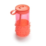 Melii Spikey Water Bottle with Straw and Handle for Toddlers and Children,  pink, 17 oz / 503 ml