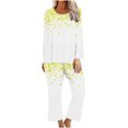 thumbnail image 1 of TIMIFIS Ensembles de Pyjama pour Femmes 2 Pcs - Pyjamas de la Saint-Valentin pour Femmes - Ensembles de Pyjamas pour Dames Manches Longues Col Rond Haut et Pantalon Ensembles de Détente, 1 of 3