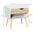 thumbnail image 3 of HOMCOM Bedside Table with Drawer & Shelf, Nightstand, End Table for Bedroom, 3 of 10
