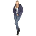 thumbnail image 4 of White Mark Women's Zip Hooded Puffer Jacket with Pockets, 4 of 7