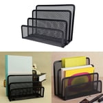 RRJ Organisateur de bureau en métal, 6 Porte-fichier de tiroirs à compartiments, bac à lettre modulaire empilable pour les fournitures de bureau, rangement de papeterie Caddy pour le bureau d'accueil
