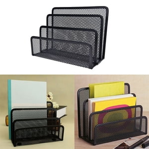 Marchés de l'autorisation de jour! Bureau Organisateur avec 6 Compartiments, rangement de tiroirs en mesh, organisateur de bureau noir, animateur d'approvisionnement de bureau pour les fichiers, les stylos et les petits articles