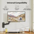 thumbnail image 2 of BONTEC Monitor Wall Mount for 13-42 Inch Screens Up to 19.8lbs, Single VESA Mount with Gas Spring Adjustable Tilt Swivel Rotation Arm, Full, 2 of 9