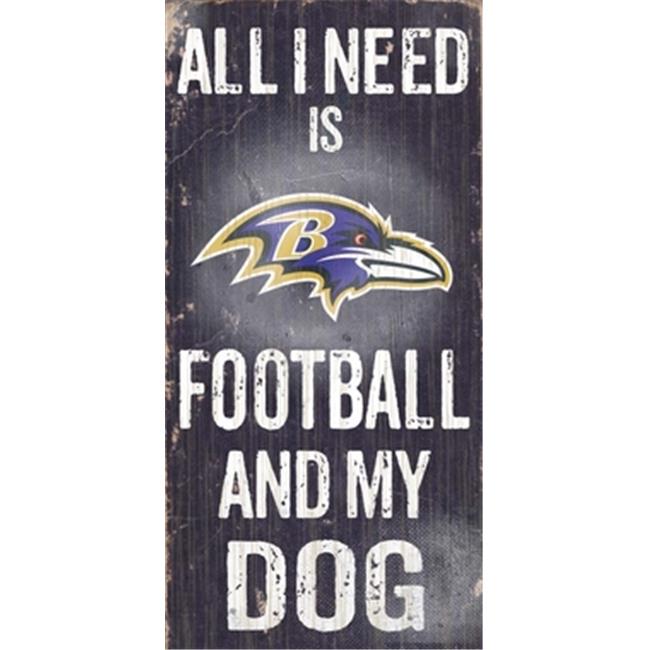Fan Creations N0640 Panneau Football Baltimore Ravens et Mon Chien