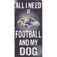 thumbnail image 1 of Fan Creations N0640 Baltimore Ravens Football And My Dog Sign, 1 of 1
