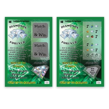 Will You Marry Me Diamond Ring Proposal Scratch Off Lotto Lottery Ticket Scratcher Replica 4" X 6", Propose Uniquely, Each Ticket Fake Winner Revealing "Will You Marry Me" My Scratch Offs