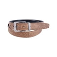 thumbnail image 1 of CTM® Ceinture à Boucle à Pince Réversible en Cuir Mat à Imprimé Croco, 1 of 5