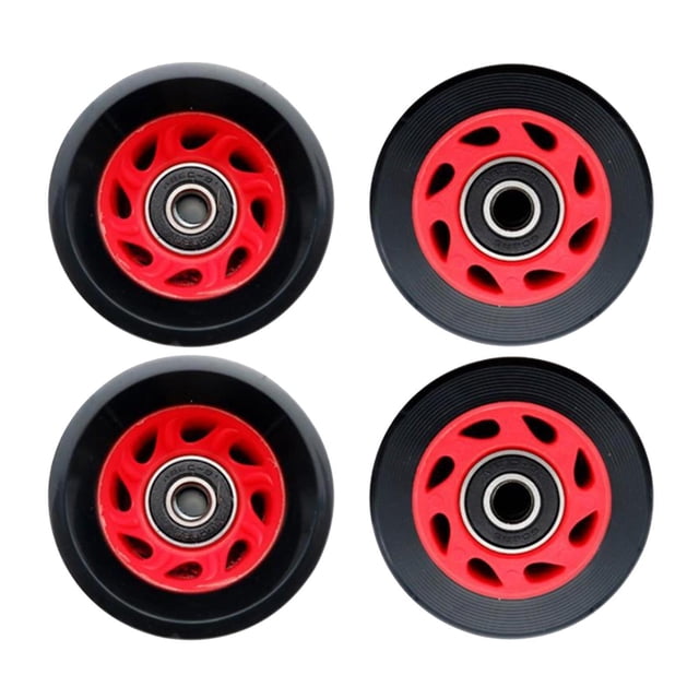 fastboy Roue de Patin en Ligne en PU Haute Performance Résistante à l'Usure 58mm 82A Remplacement Noir+rouge 58x58x32mm 1Ensemble