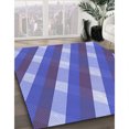 thumbnail image 3 of Ahgly Tapis d'Intérieur Lavable en Machine Carré Transitionnel Bleu Ciel, 6 Pieds Carré, 3 of 7