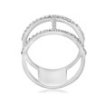 thumbnail image 3 of Bague Mode en Or Blanc 10K avec Diamant de Designer 1/2 Ct Main Droite Grand en Forme de H, 3 of 3