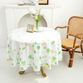 thumbnail image 2 of St. Patricks Day Tablecloth Round 60 Inch, Waterproof Clover Themed Table Cloth, Washable Table Cover for Holiday Dinner Party Decoration, 2 of 6