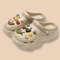 thumbnail image 2 of MIASHUI Platform Clogs Womens Lightweight Outdoor Garden Shoes Beach Slippers Sandals,Khaki,8, 2 of 4