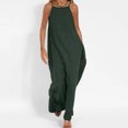thumbnail image 2 of Penkiiy Robes Maxi pour Femmes 2024 Robe Longue à Bretelles Spaghetti Unie à Col Montant Sans Manches Robes d'Été Fendue à Bretelles Robe Fluide S Vert, 2 of 5