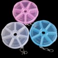 thumbnail image 3 of Shisuyan Round 7 Days Pill Box Organizer for Medicine Travel Pill Case Container Weekly Holder (Pink), 3 of 5