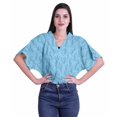 thumbnail image 1 of Moomaya Hauts à Manches Boxy Imprimés pour Femmes, Col en V, Taille Élastique, Kimono, 1 of 4