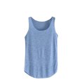 thumbnail image 1 of Mrat Débardeurs d'Entraînement Femme T-Shirt Sans Manches à Col Rond Uni pour Femme Haut Polyvalent à Col Rond Uni Débardeurs pour Femme P-263 Bleu Taille Unique, 1 of 6