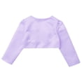 thumbnail image 4 of TSSOE Boléro Shrug à Manches Longues pour Filles, Broderie Florale, Robe de Princesse, Couvre-Robe, Cardigan Court Lavande 90, 4 of 7