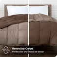 thumbnail image 3 of Bare Home Ultra-Soft Reversible Comforter - Goose Down Alternative - Queen, Cocoa/Taupe, 3 of 8