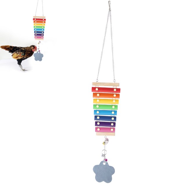 Chicken Wooden Xylophone, Colorful Hens Pecking Xylophone Musical Instruments for Attracting Chicken
