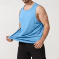 thumbnail image 2 of Yuyuzo Sleeveless Shirts for Men Round Neck Workout Tank Tops Solid Color T Shirts Loose Fitted Tees, 2 of 6